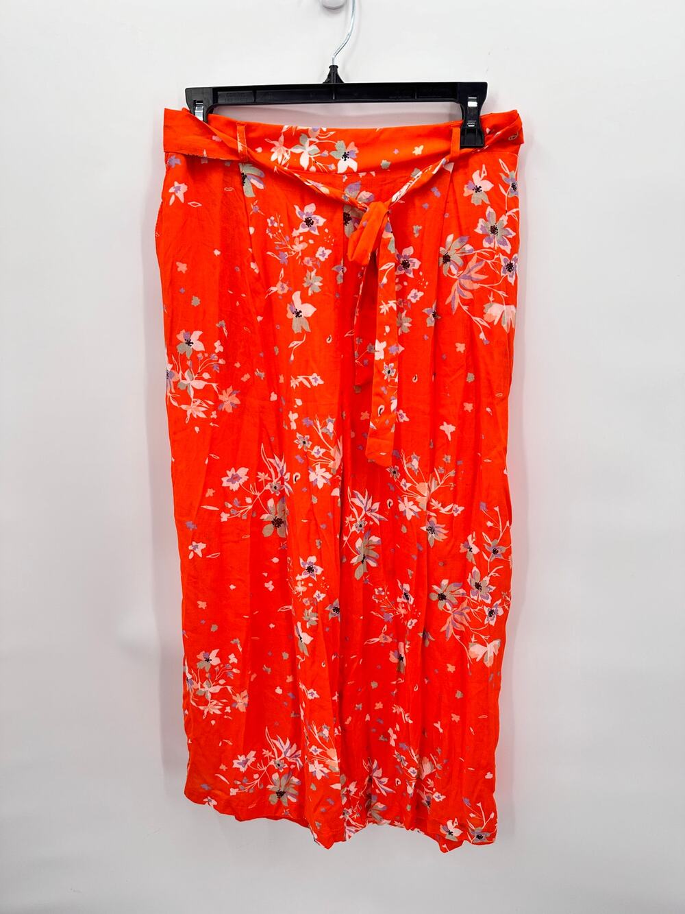 Maaji Wide Leg Orange Floral Resort Wear Swim Coverup Pants // L